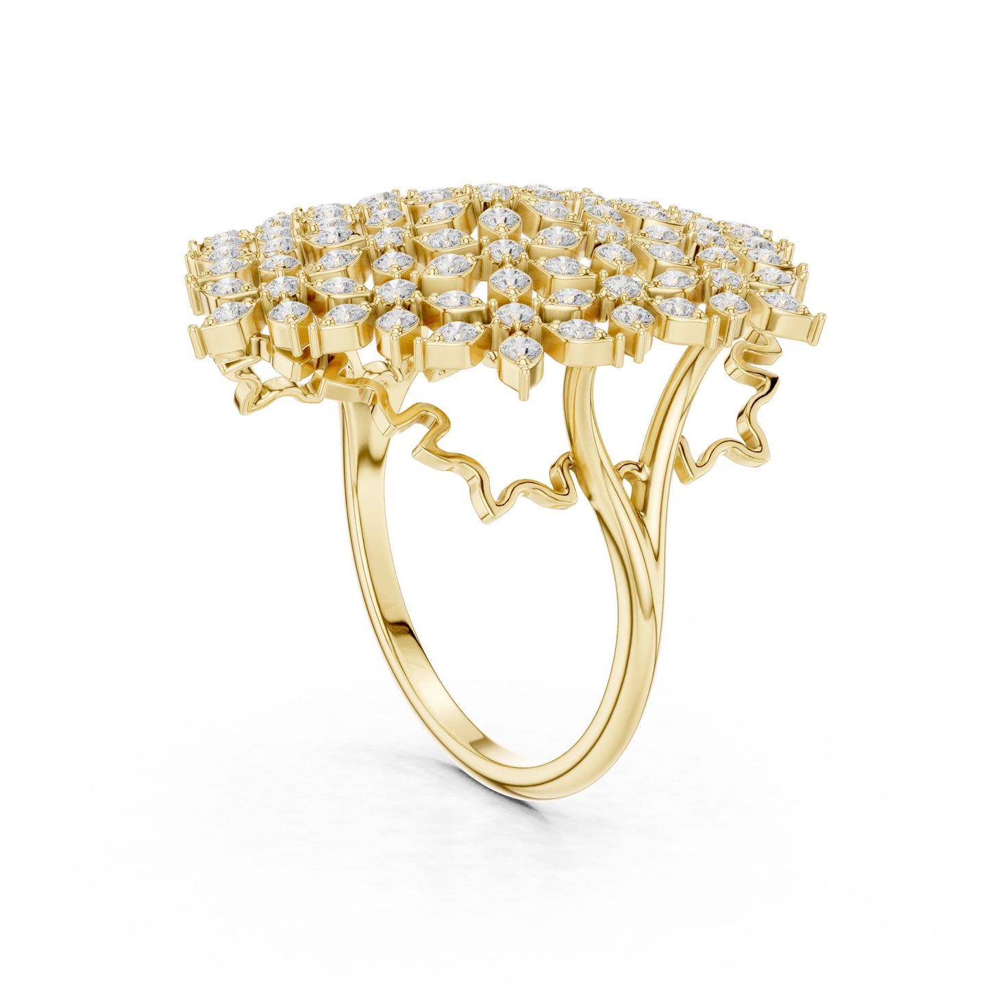 Women's Round Lab Grown Diamond Cluster Ring