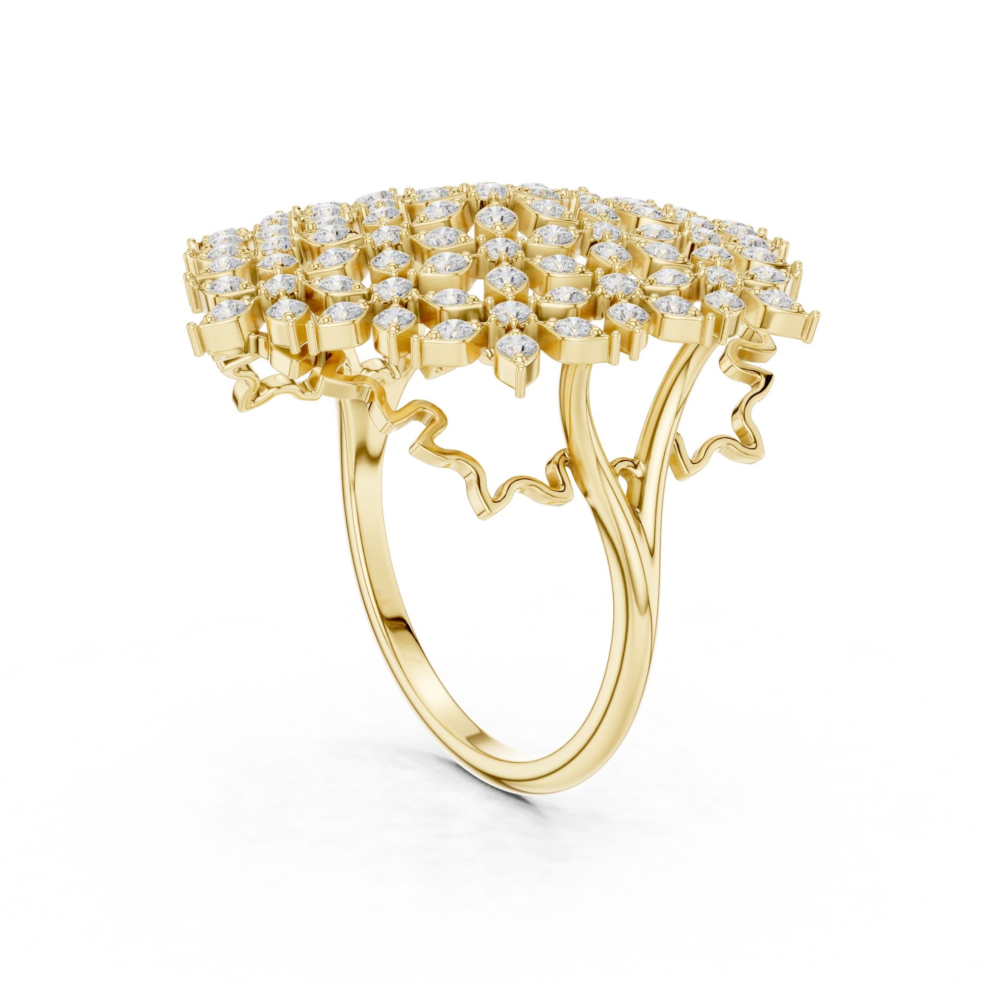 Women's Round Lab Grown Diamond Cluster Ring