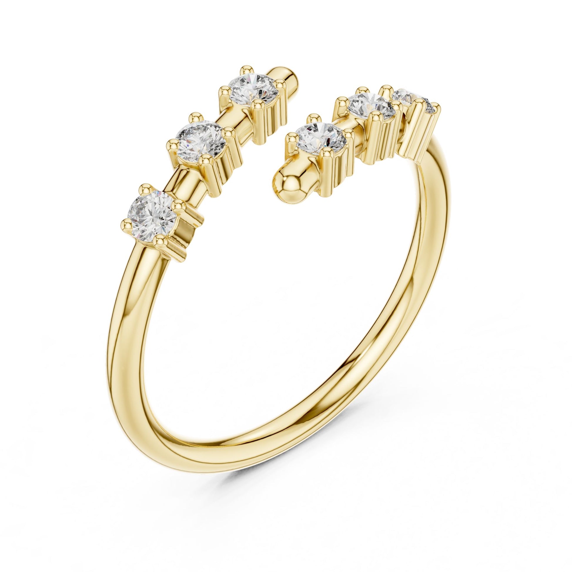 Round Lab Grown Diamond Cluster Engagement Ring