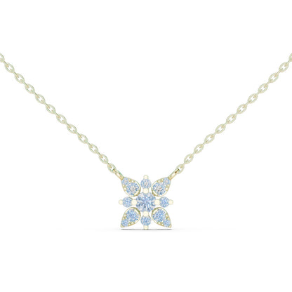 Round Lab Grown Diamond Cluster Pendant