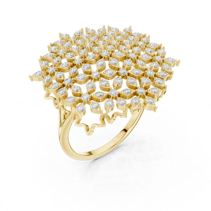 Women's Round Lab Grown Diamond Cluster Ring