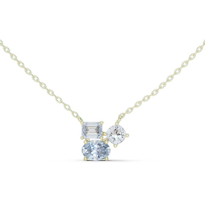 Round Lab Grown Diamond Cluster Pendant