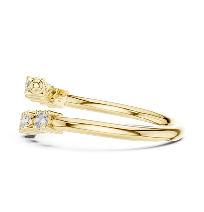 Round Lab Grown Diamond Cluster Engagement Ring