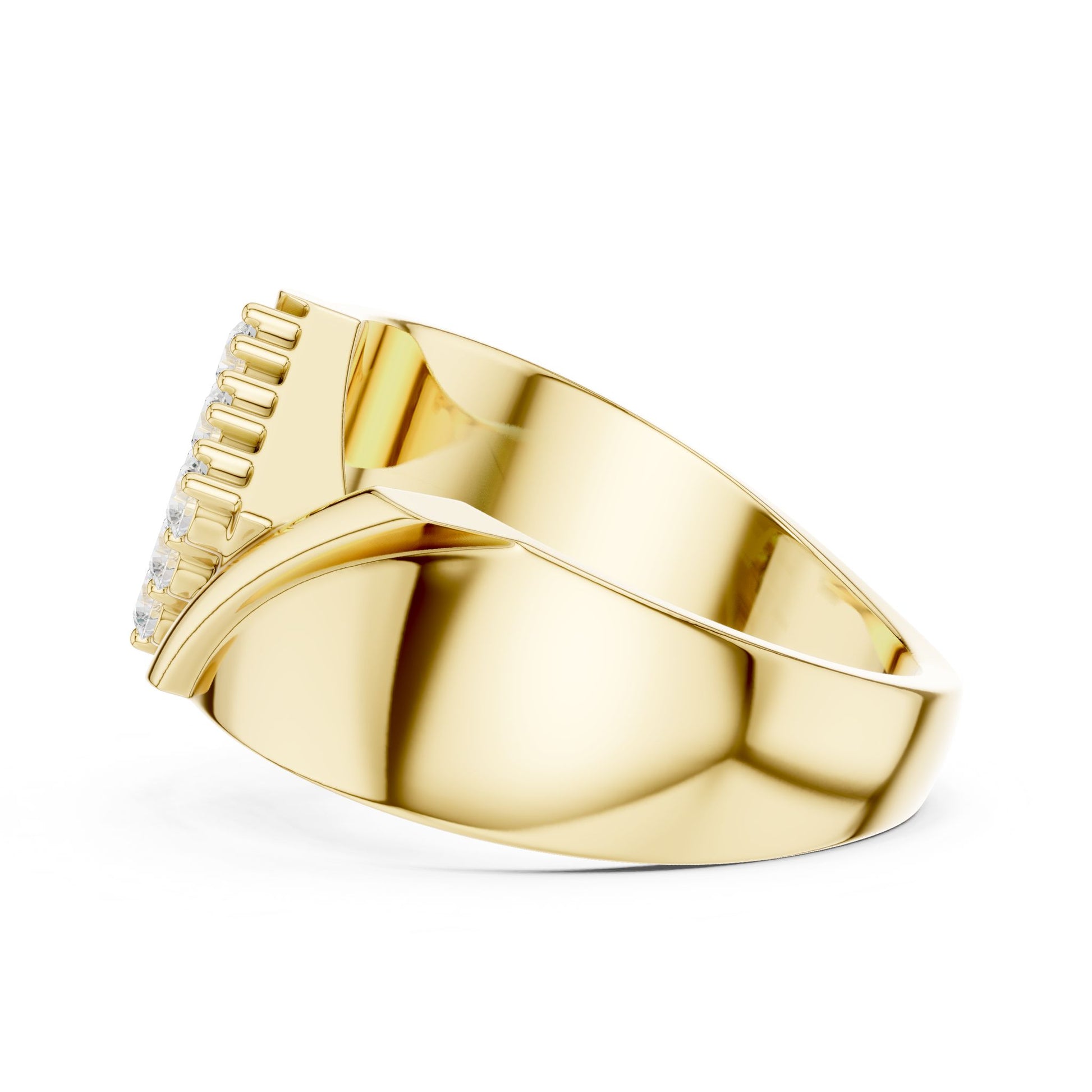 Men's Round Lab Grown Diamond Cluster Ring