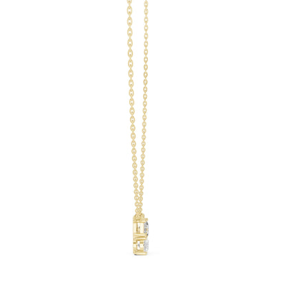 Round Lab Grown Diamond Cluster Pendant