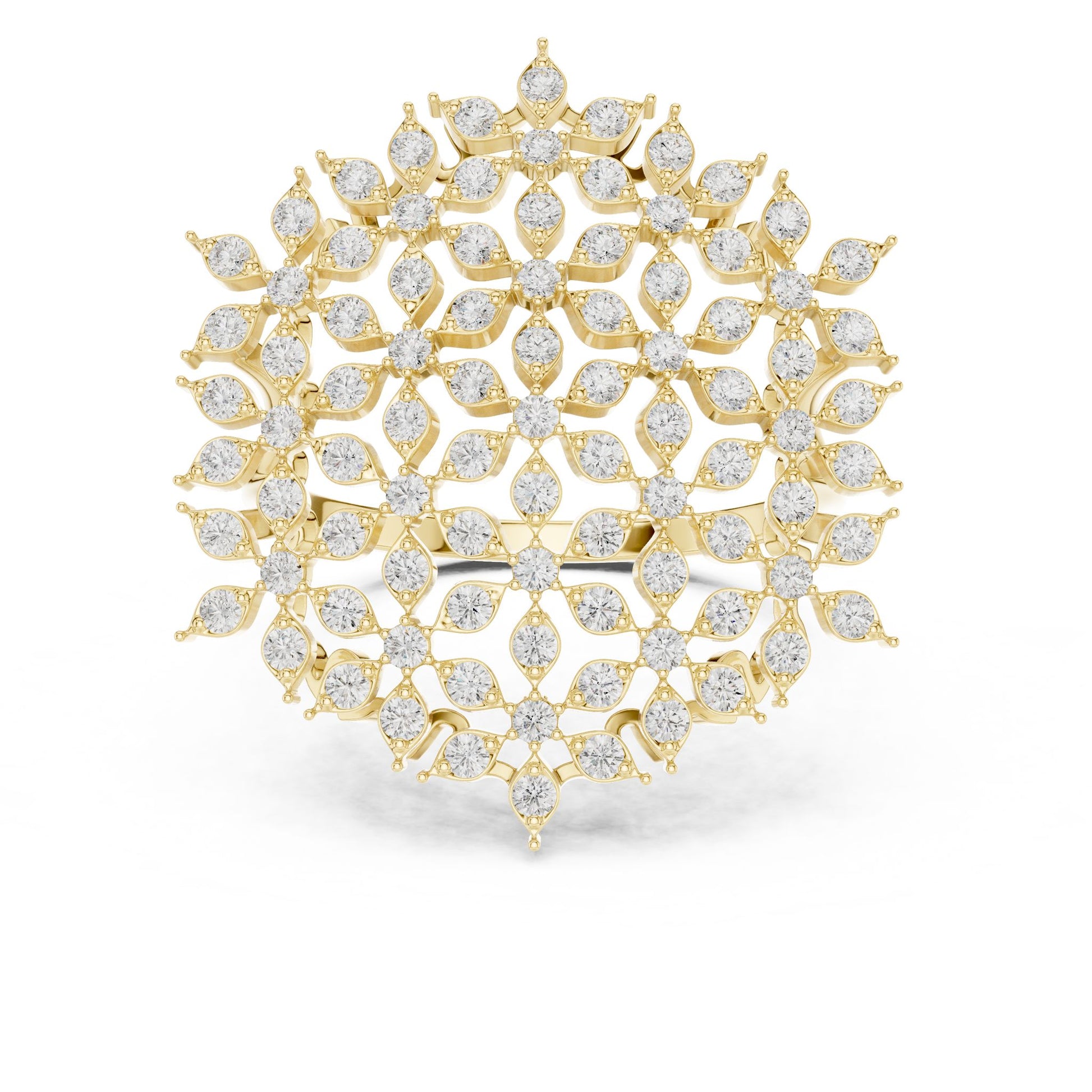 Women's Round Lab Grown Diamond Cluster Ring