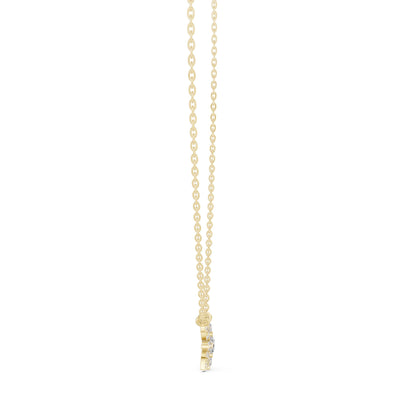Round Lab Grown Diamond Cluster Pendant
