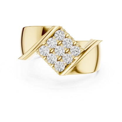 Men's Round Lab Grown Diamond Cluster Ring