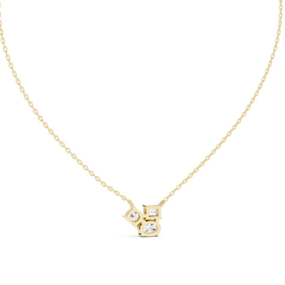Round Lab Grown Diamond Cluster Pendant