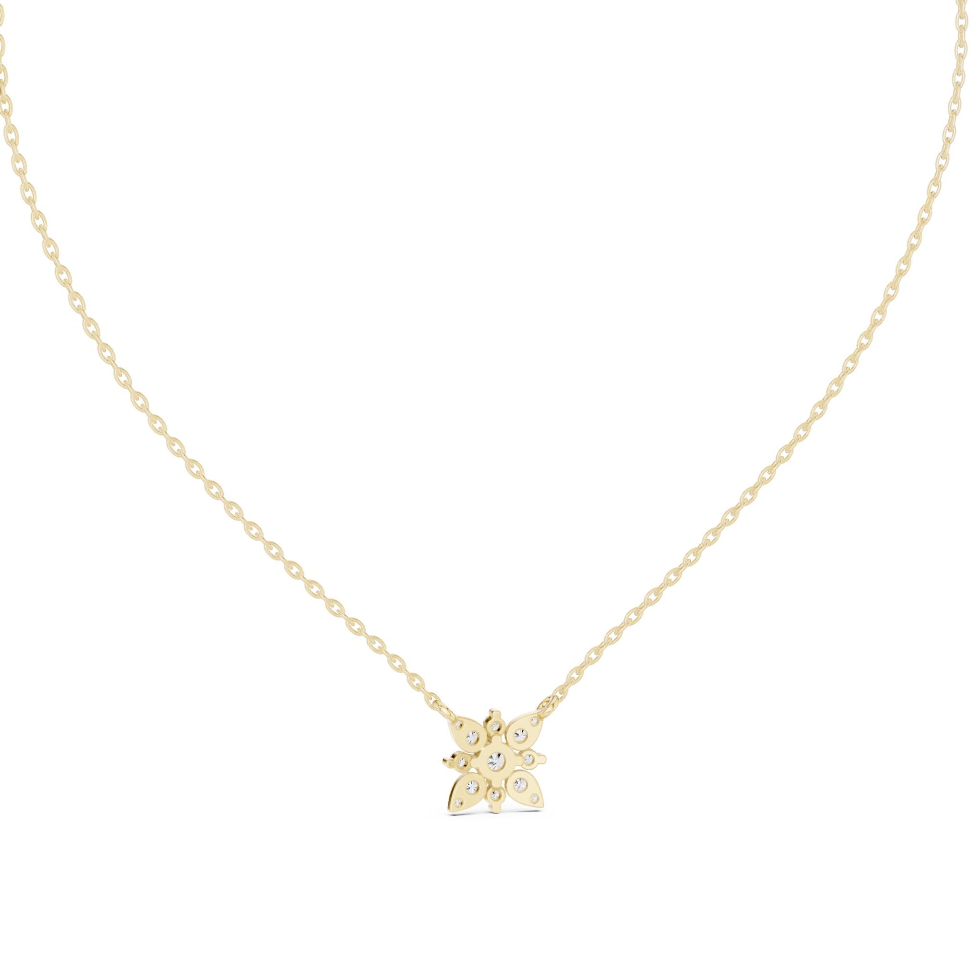 Round Lab Grown Diamond Cluster Pendant