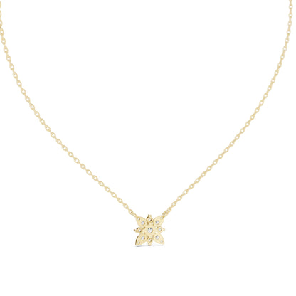 Round Lab Grown Diamond Cluster Pendant