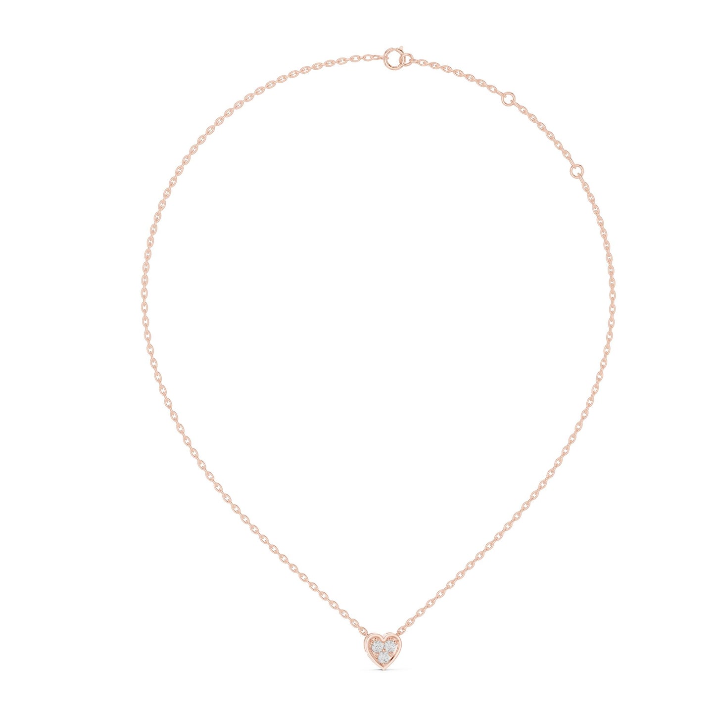 Round Lab Grown Diamond Cluster Pendant