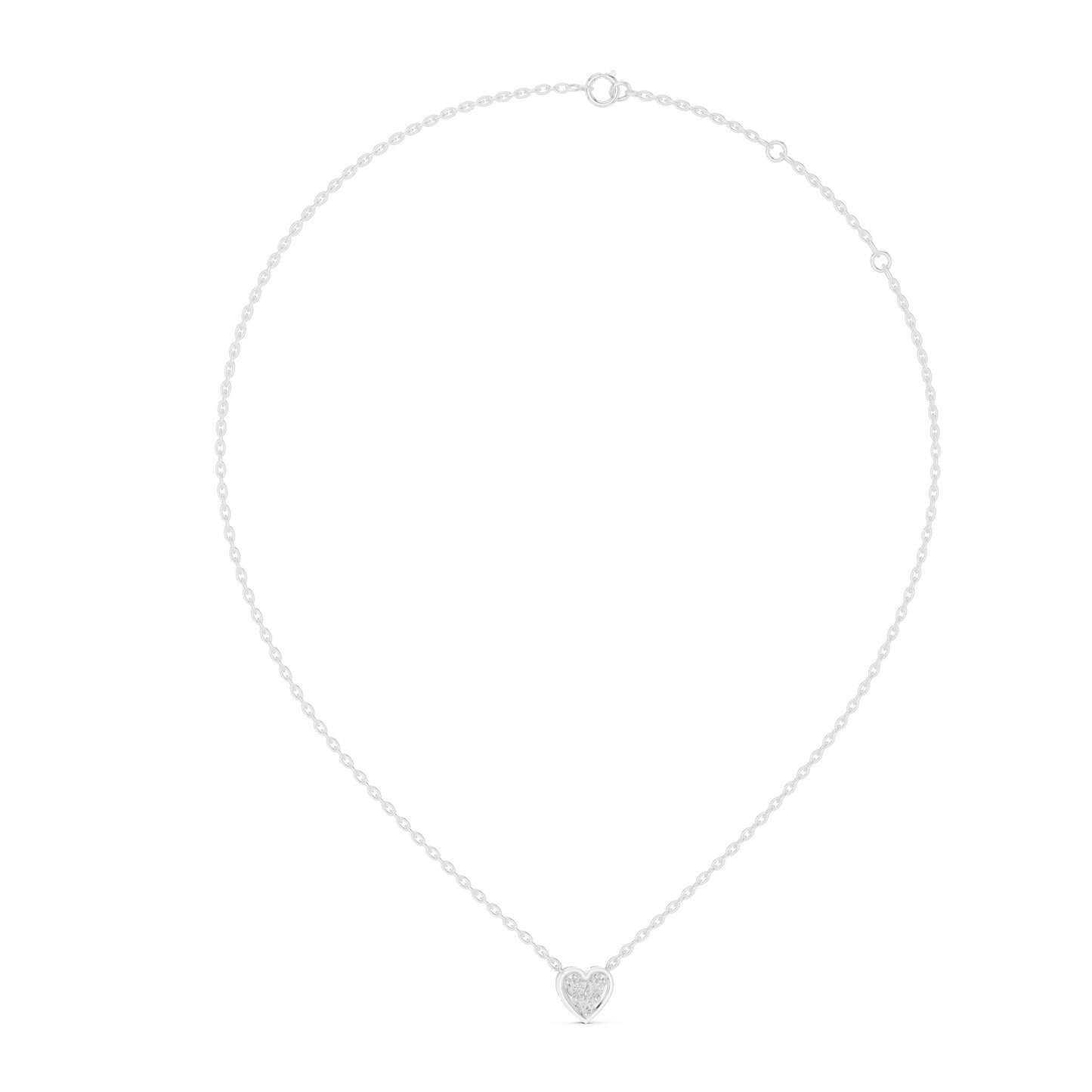 Round Lab Grown Diamond Cluster Pendant