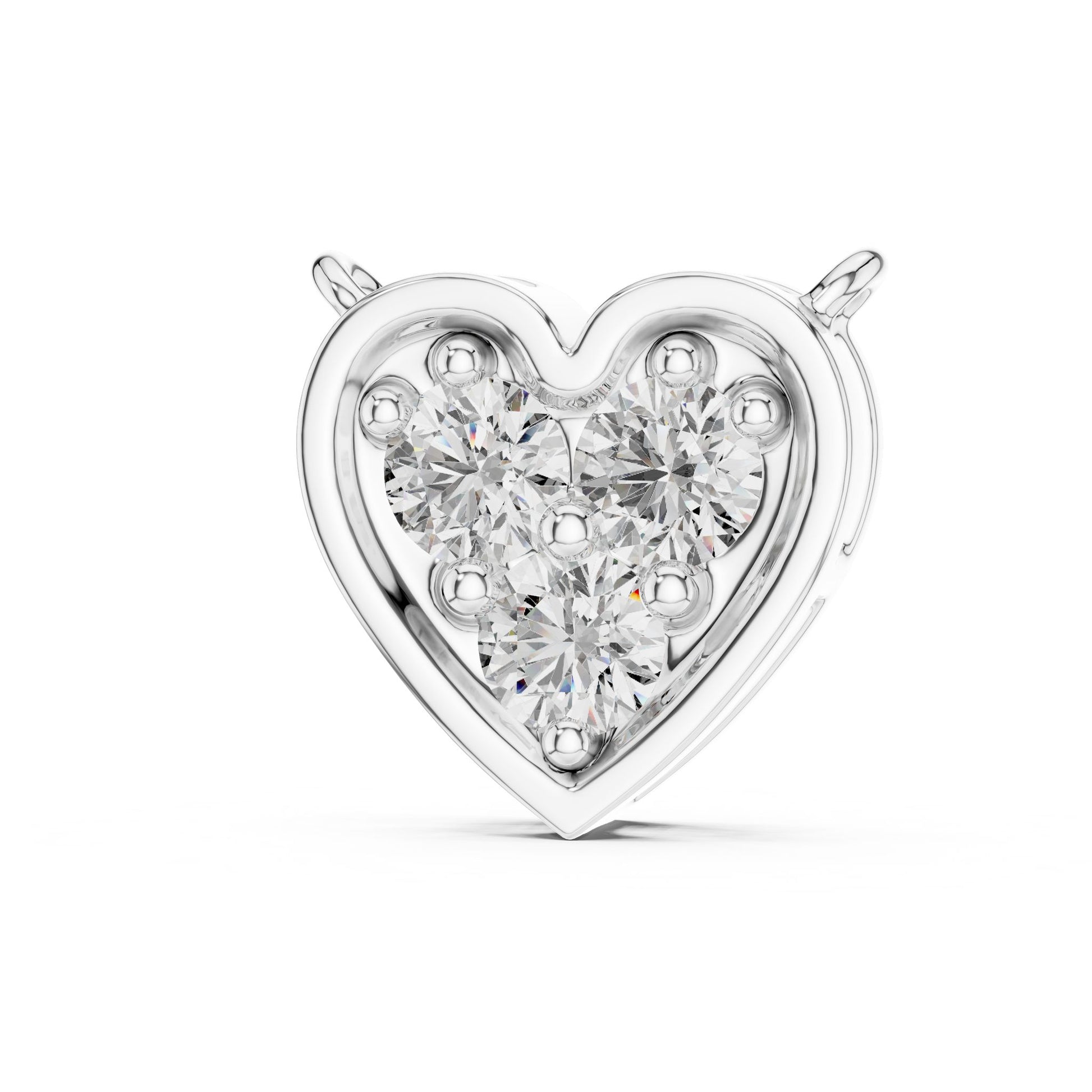 Round Lab Grown Diamond Cluster Pendant