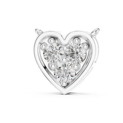 Round Lab Grown Diamond Cluster Pendant