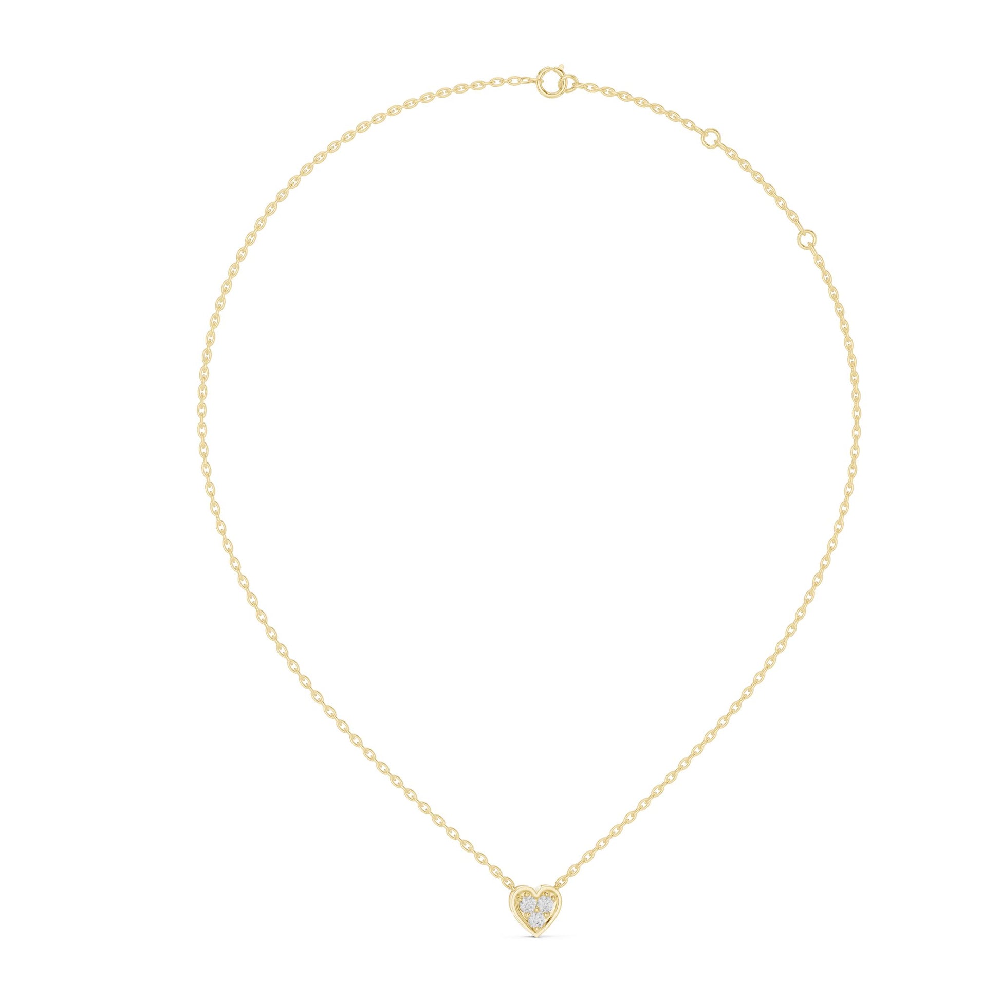 Round Lab Grown Diamond Cluster Pendant
