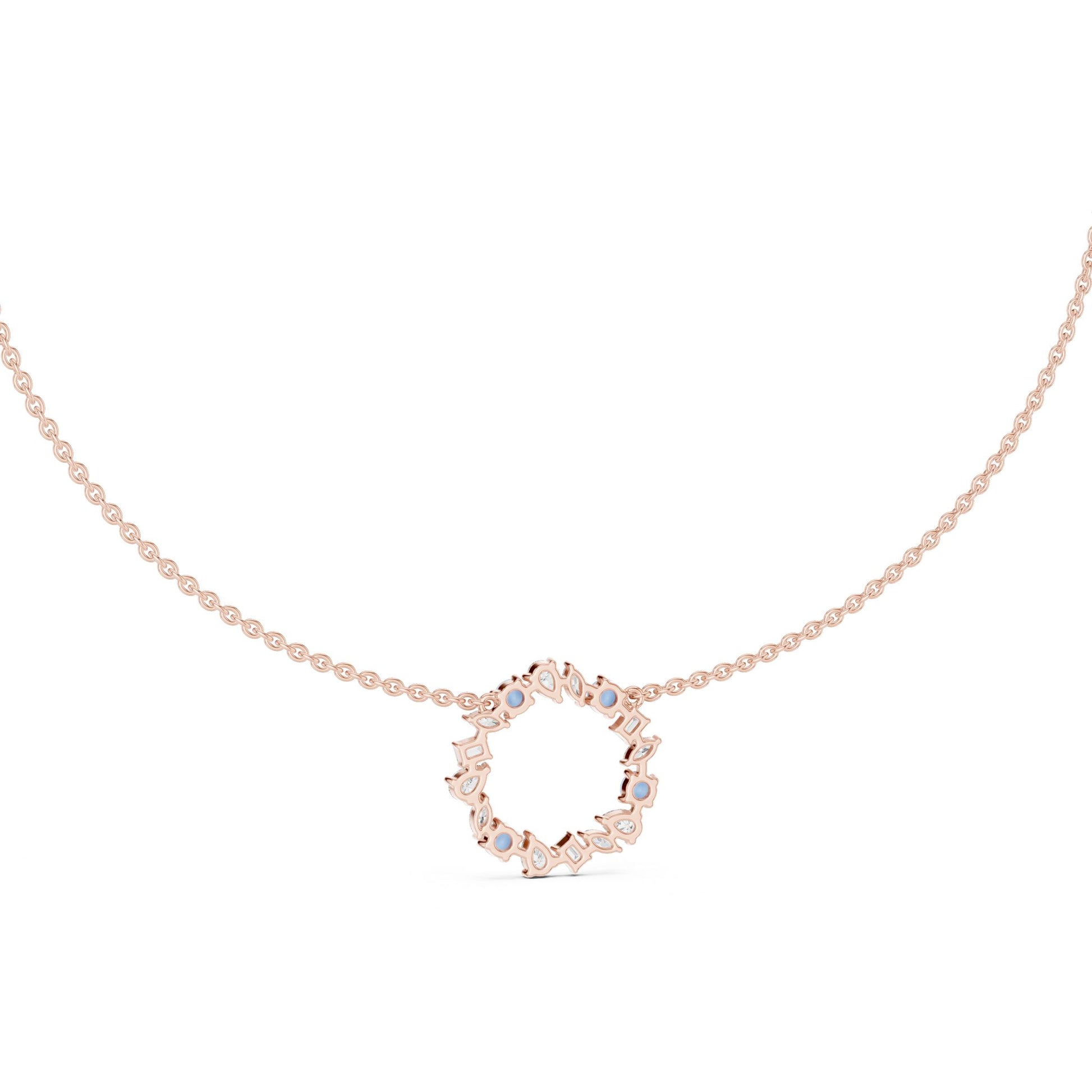 Round Lab Grown Diamond Halo Pendant