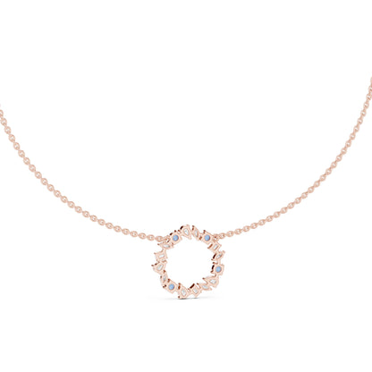 Round Lab Grown Diamond Halo Pendant