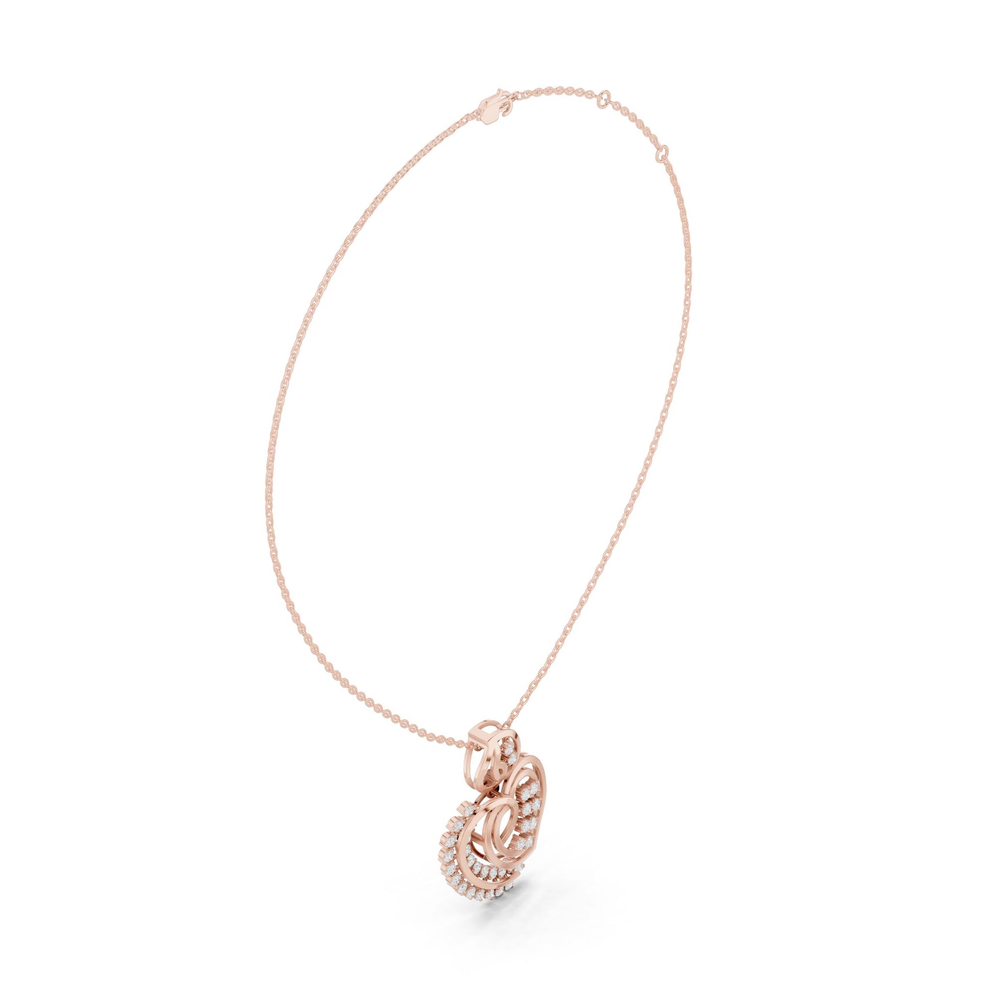 Round Lab Grown Diamond Halo Pendant