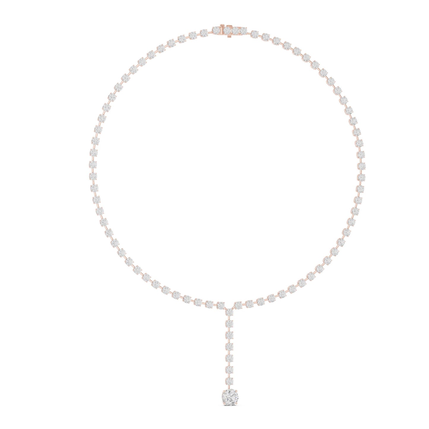 Round Lab Grown Diamond Halo Pendant