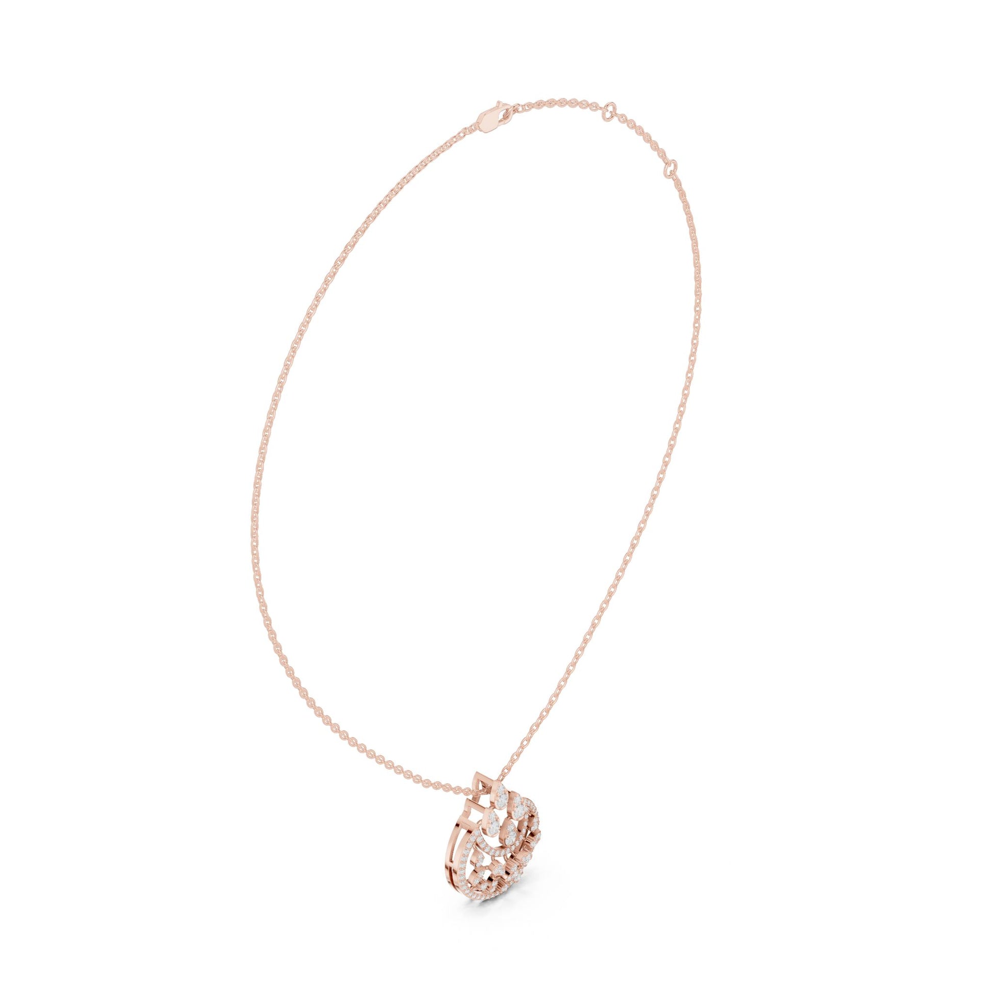Round Lab Grown Diamond Halo Pendant