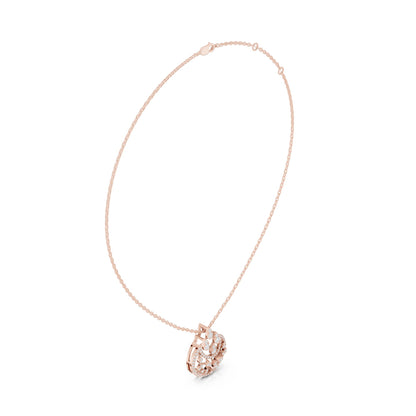 Round Lab Grown Diamond Halo Pendant