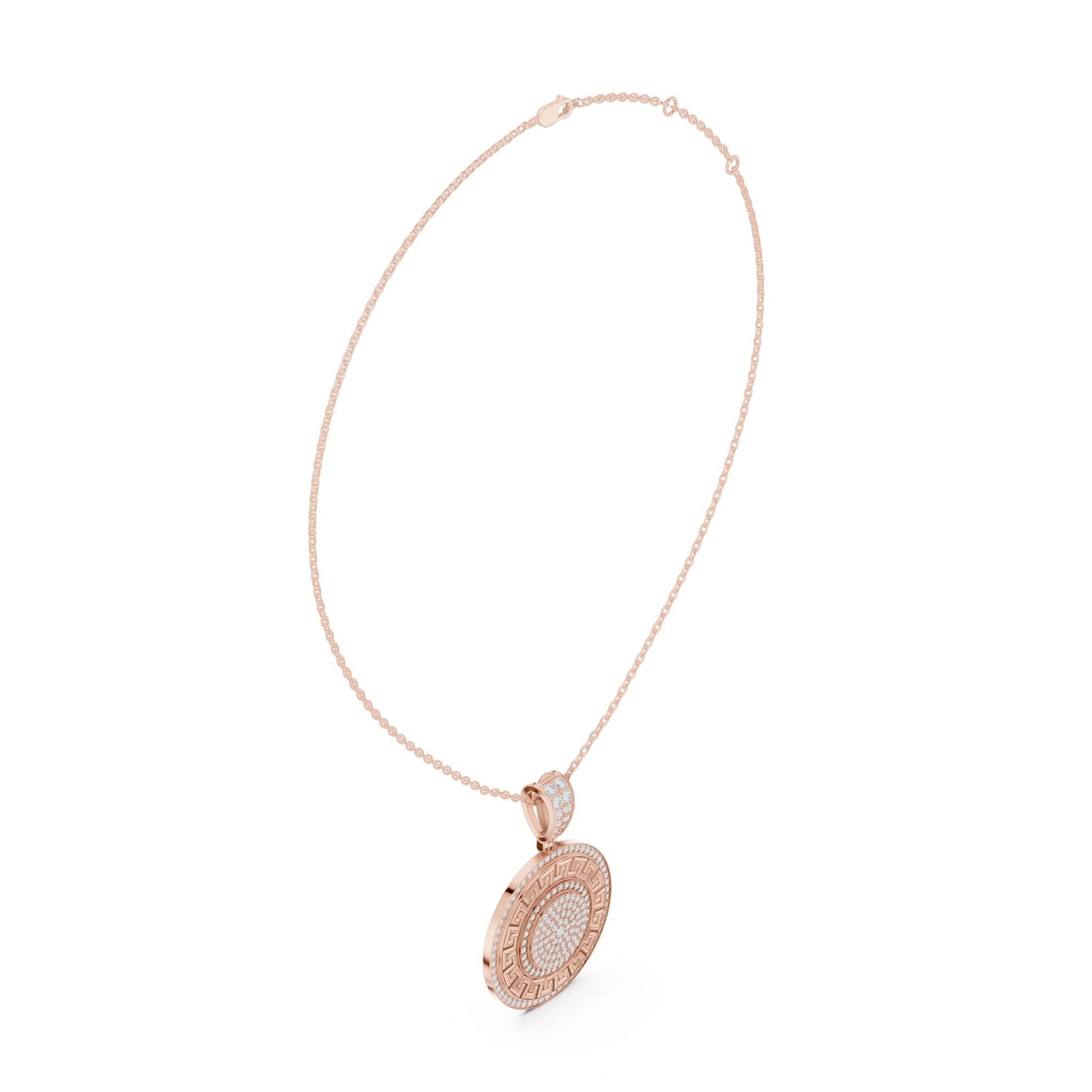 Round Lab Grown Diamond Halo Pendant