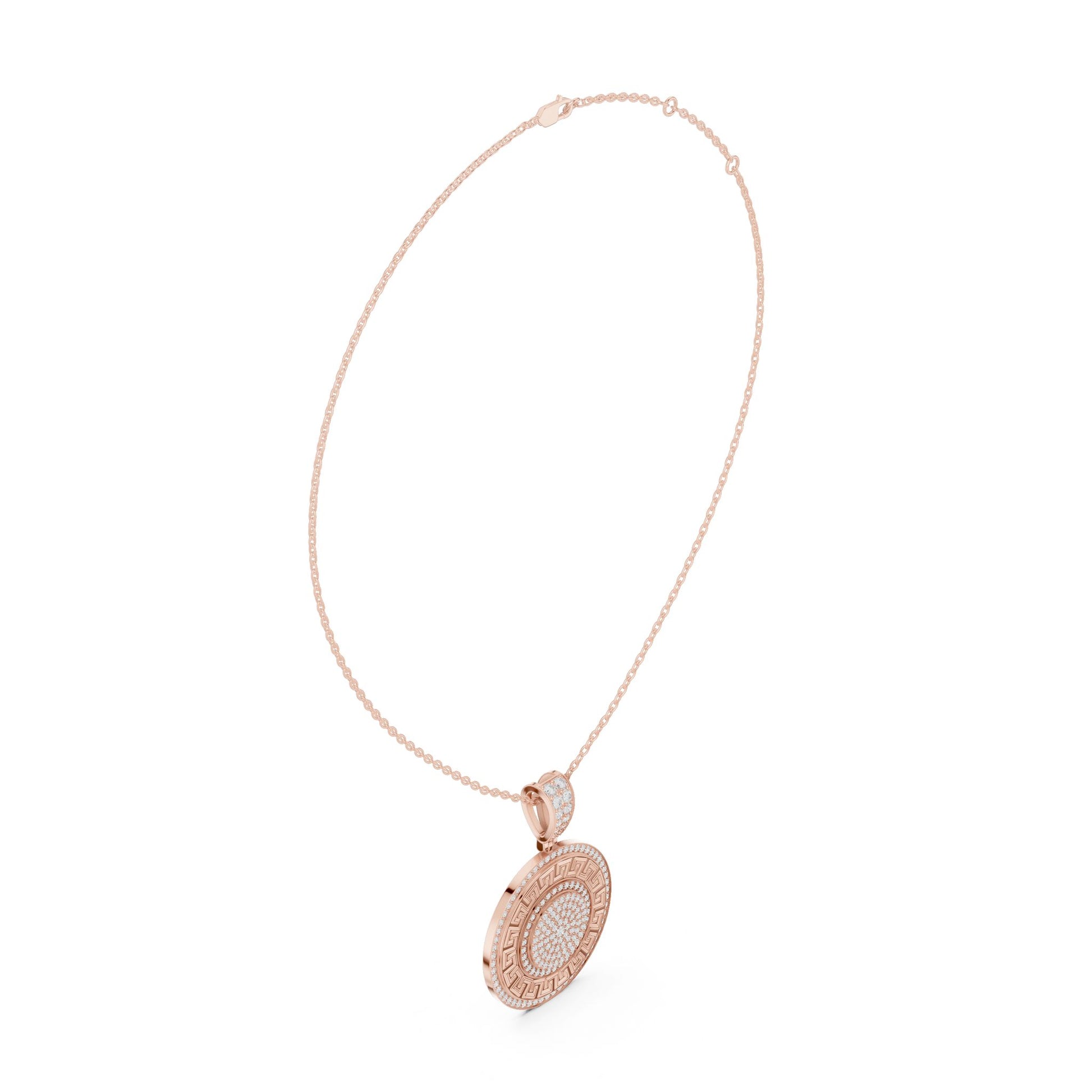 Round Lab Grown Diamond Halo Pendant