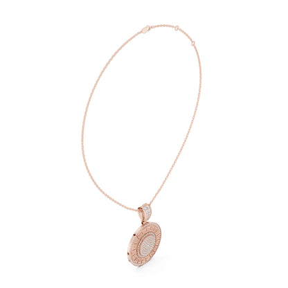 Round Lab Grown Diamond Halo Pendant