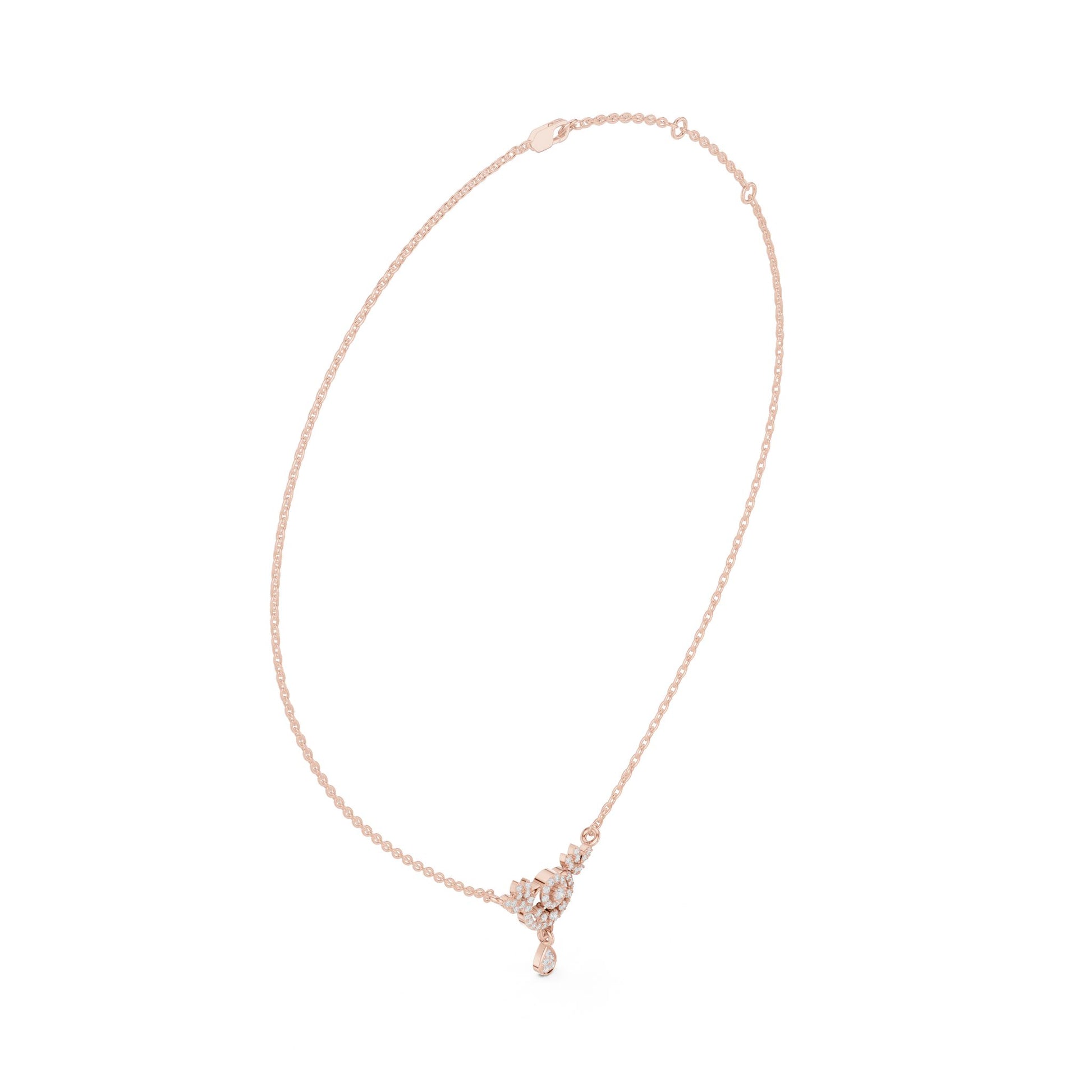 Round Lab Grown Diamond Halo Pendant