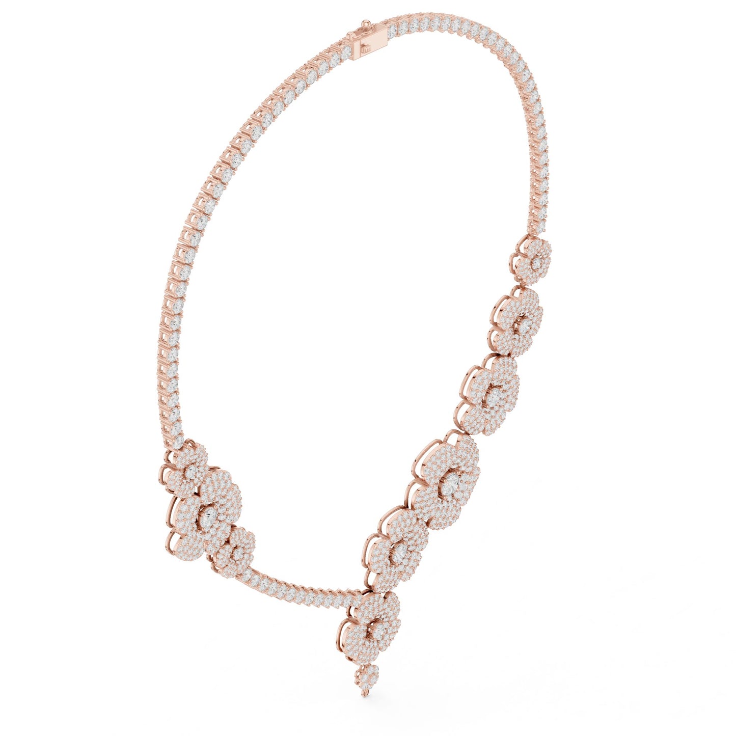 Round Lab Grown Diamond Halo Pendant
