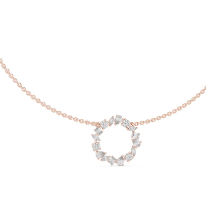 Round Lab Grown Diamond Halo Pendant
