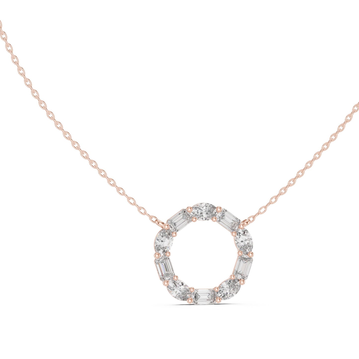Round Lab Grown Diamond Halo Pendant