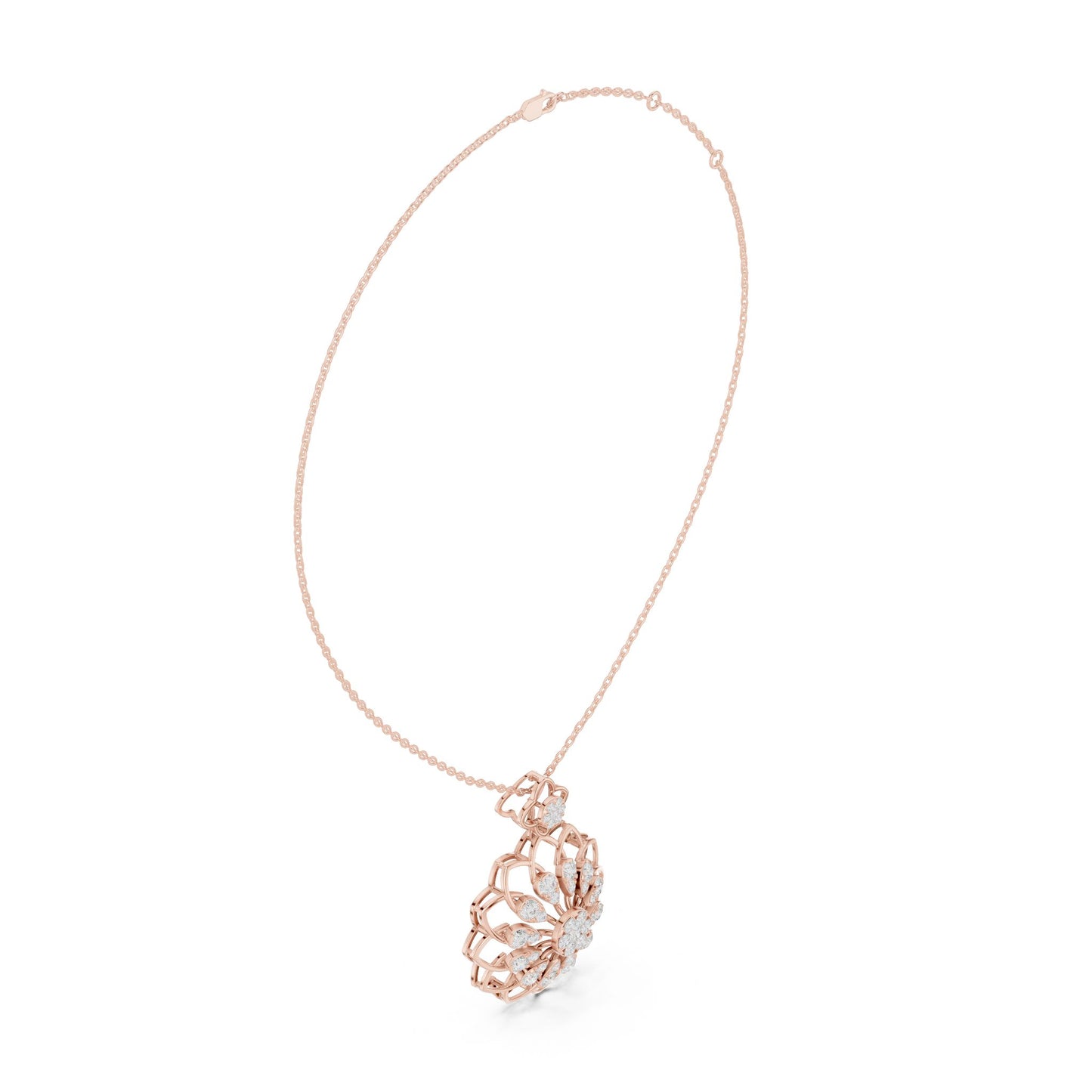 Round Lab Grown Diamond Halo Pendant