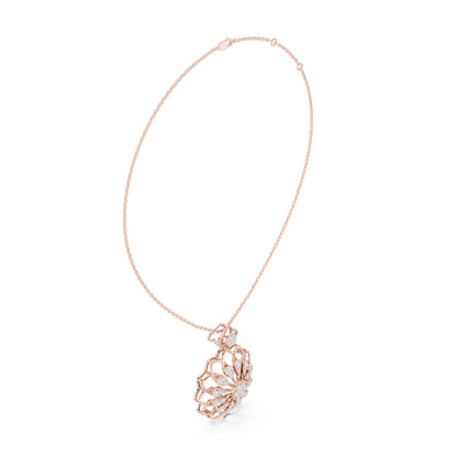 Round Lab Grown Diamond Halo Pendant