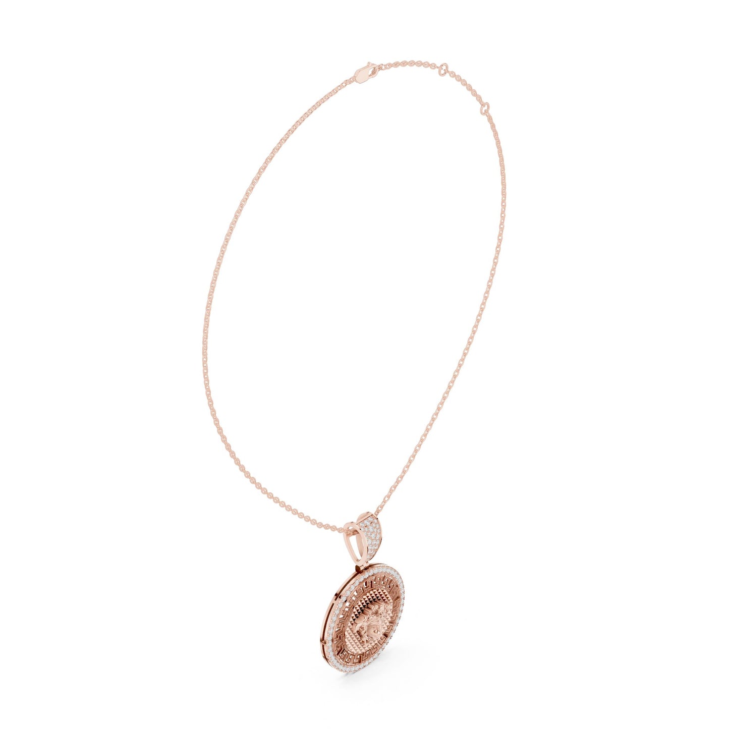 Round Lab Grown Diamond Halo Pendant