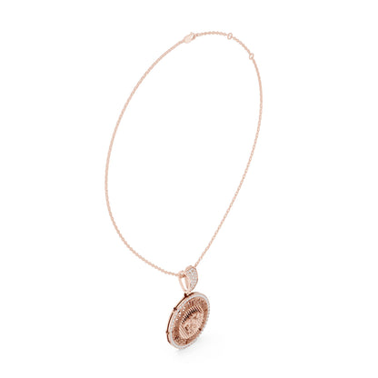 Round Lab Grown Diamond Halo Pendant