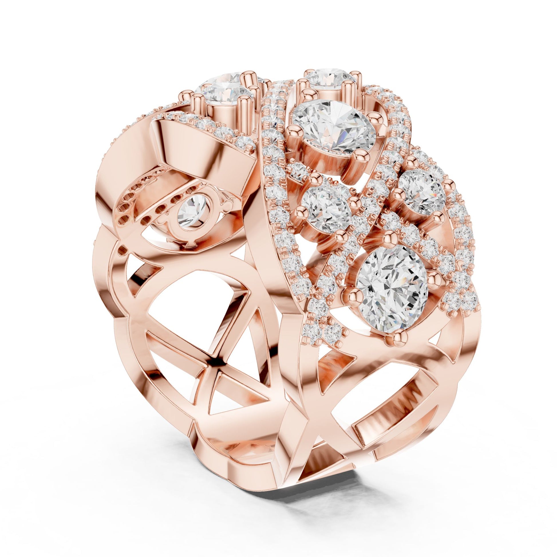 Round Lab Grown Diamond Halo Engagement Ring