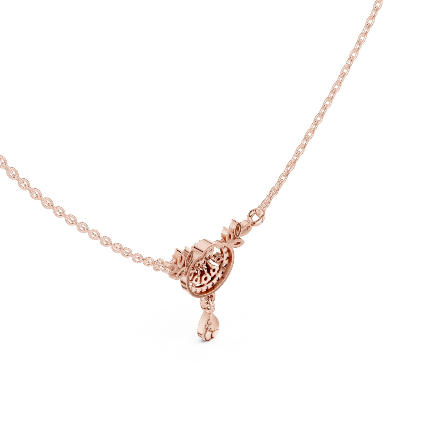 Round Lab Grown Diamond Halo Pendant