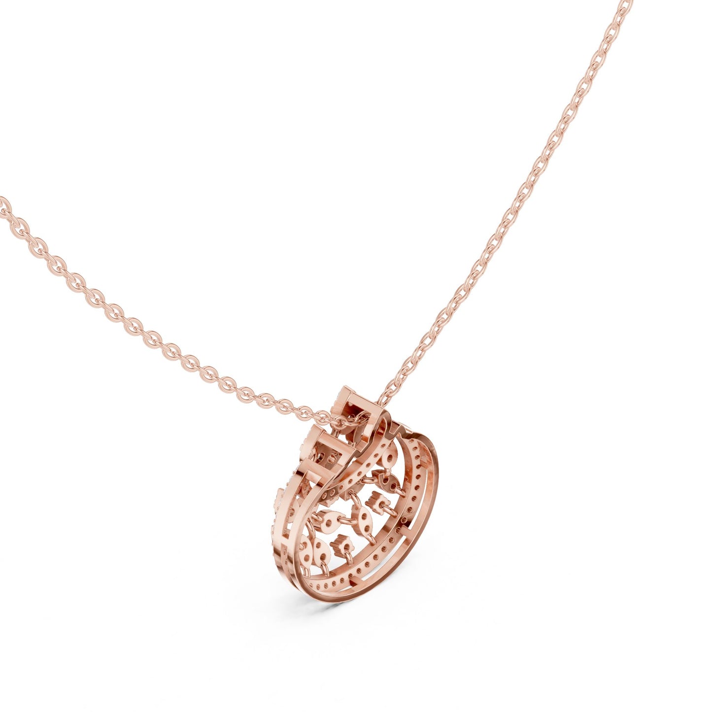 Round Lab Grown Diamond Halo Pendant