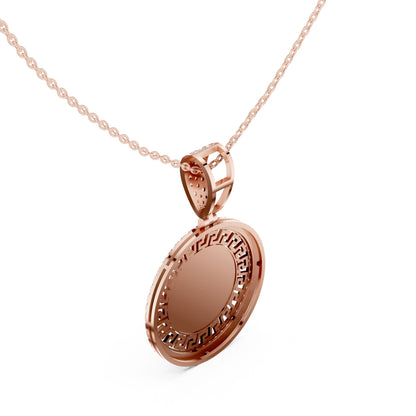 Round Lab Grown Diamond Halo Pendant