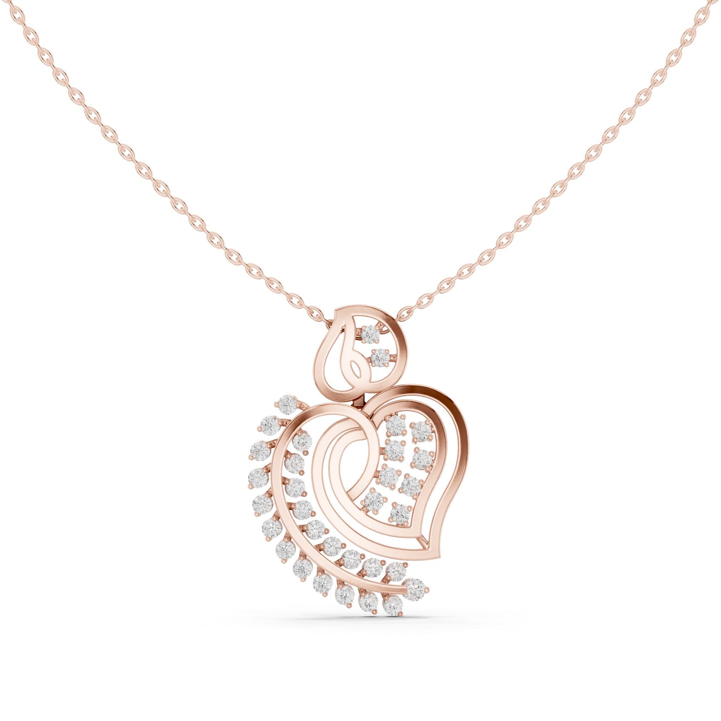 Round Lab Grown Diamond Halo Pendant