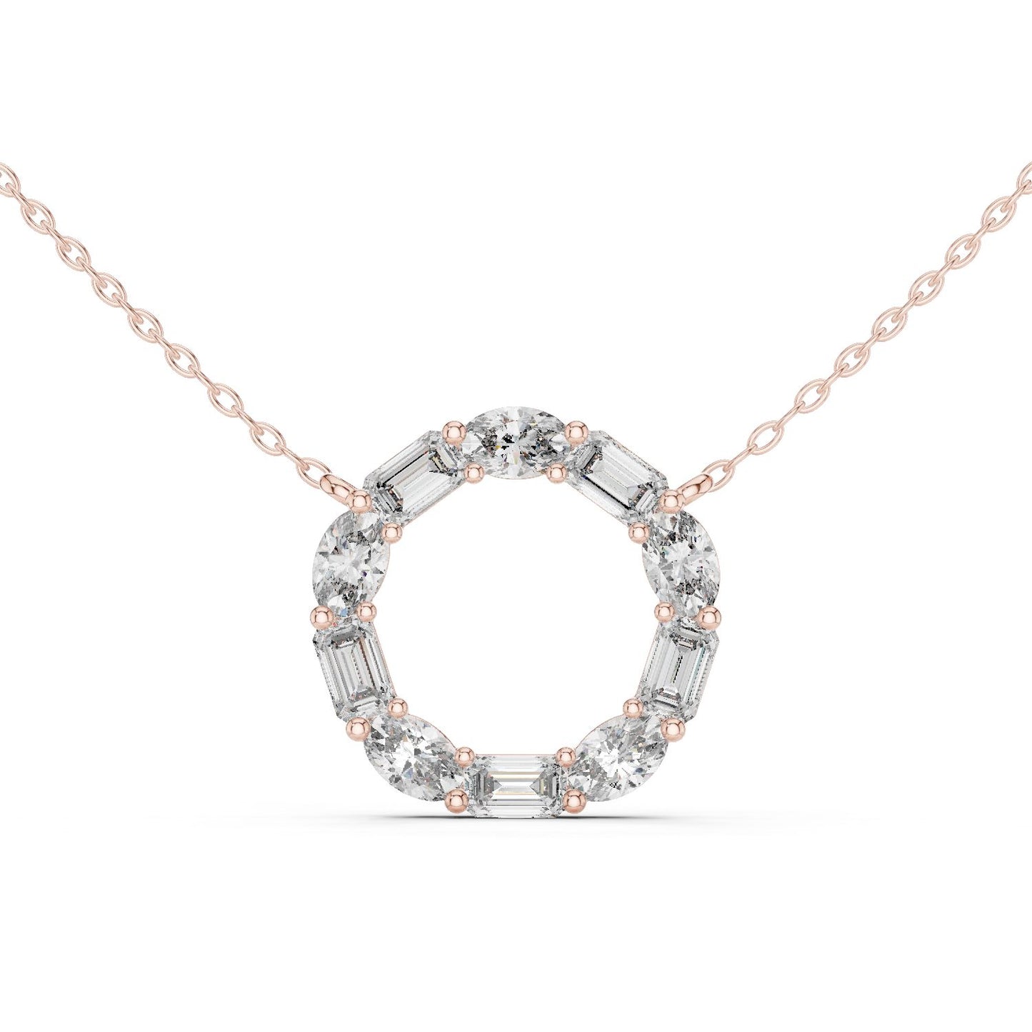 Round Lab Grown Diamond Halo Pendant