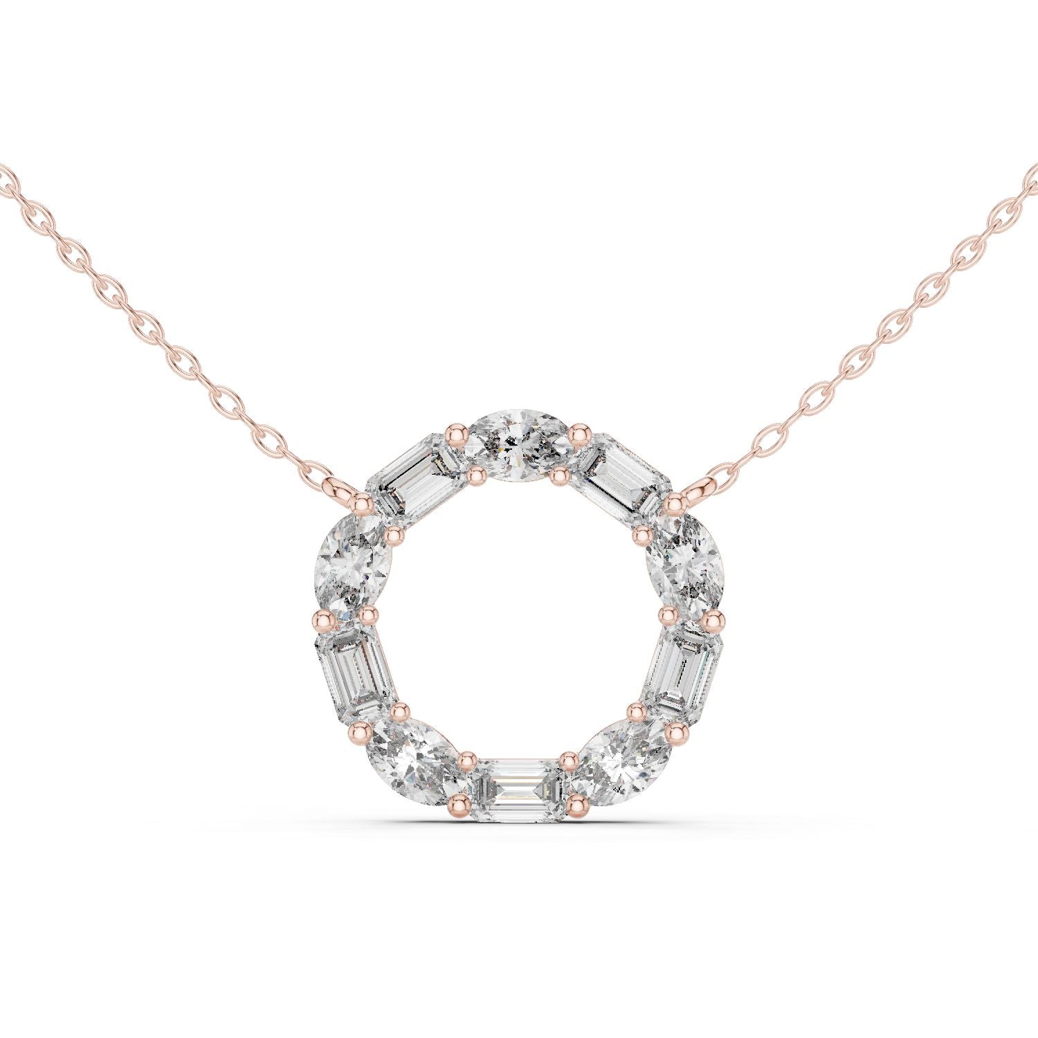 Round Lab Grown Diamond Halo Pendant