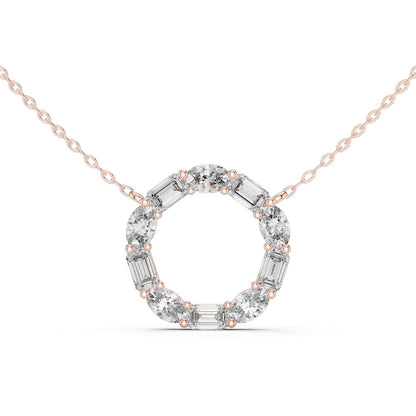 Round Lab Grown Diamond Halo Pendant