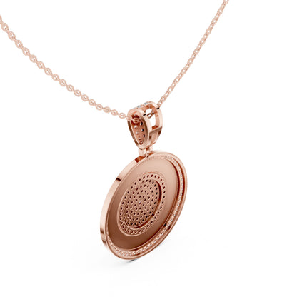 Round Lab Grown Diamond Halo Pendant