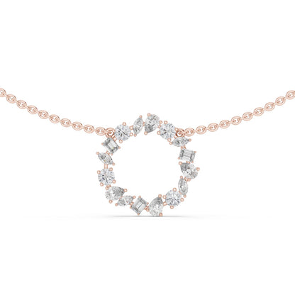 Round Lab Grown Diamond Halo Pendant