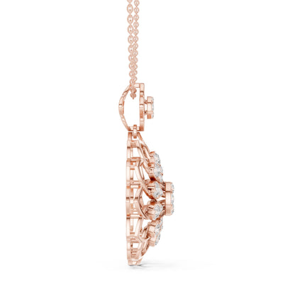Round Lab Grown Diamond Halo Pendant