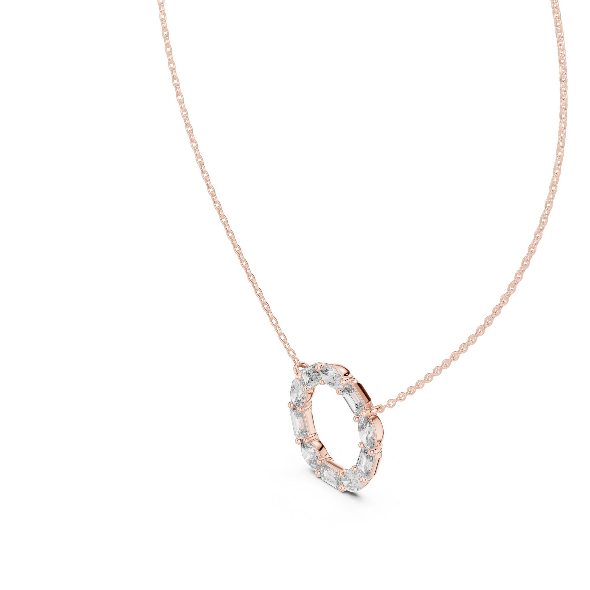 Round Lab Grown Diamond Halo Pendant