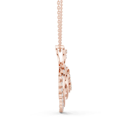 Round Lab Grown Diamond Halo Pendant